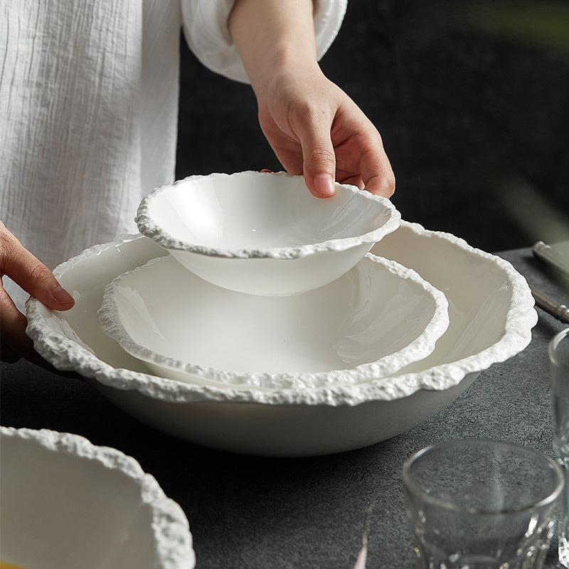 Rock Pattern Ceramic Soup Bowl