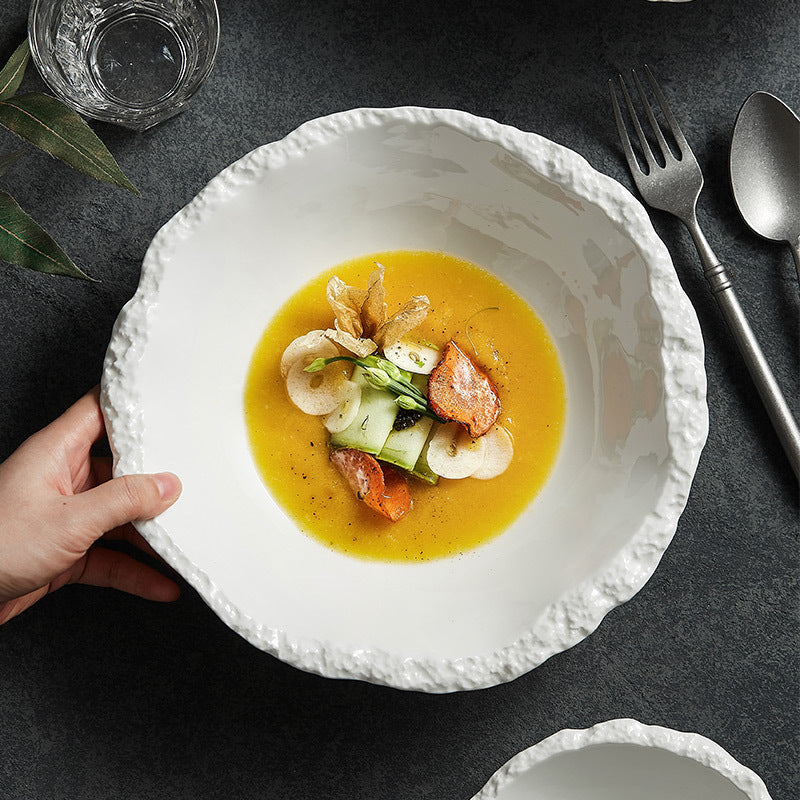 Rock Pattern Ceramic Soup Bowl