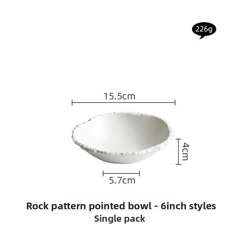 Rock Pattern Ceramic Soup Bowl