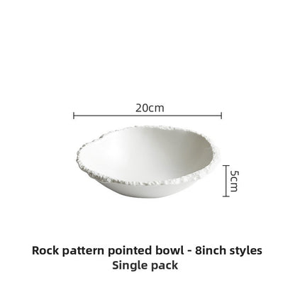 Rock Pattern Ceramic Soup Bowl
