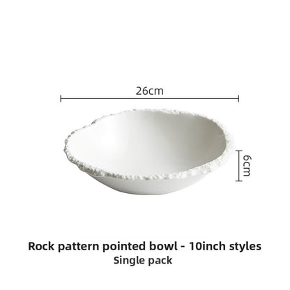 Rock Pattern Ceramic Soup Bowl