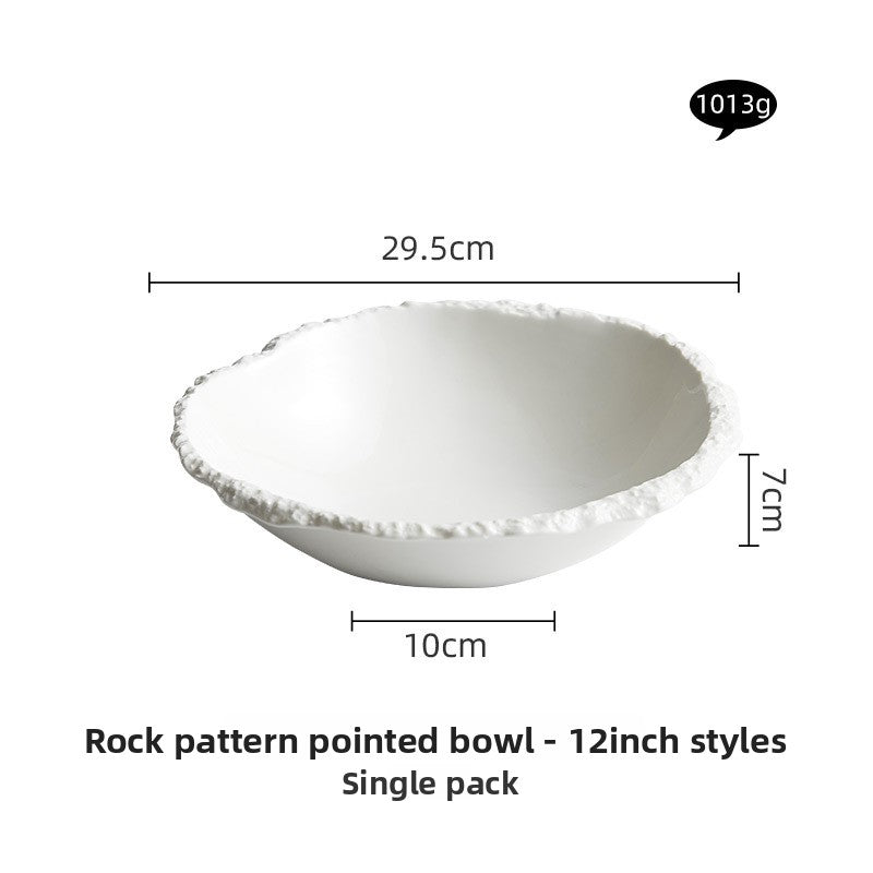 Rock Pattern Ceramic Soup Bowl