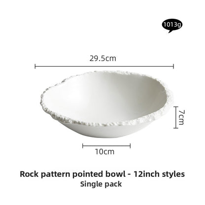 Rock Pattern Ceramic Soup Bowl