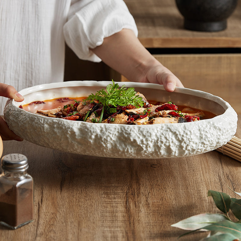 Rock Pattern Porcelain Soup Plates