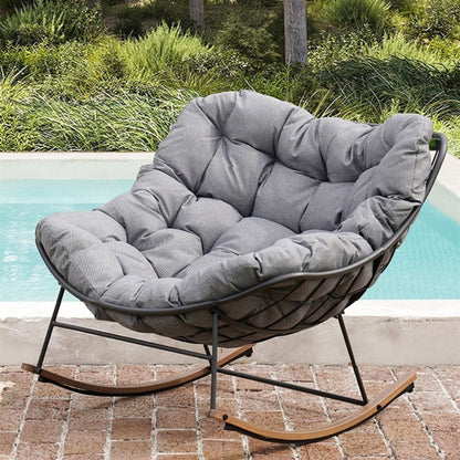 Rocking Lounge Chair with Water-Resistant Cushion