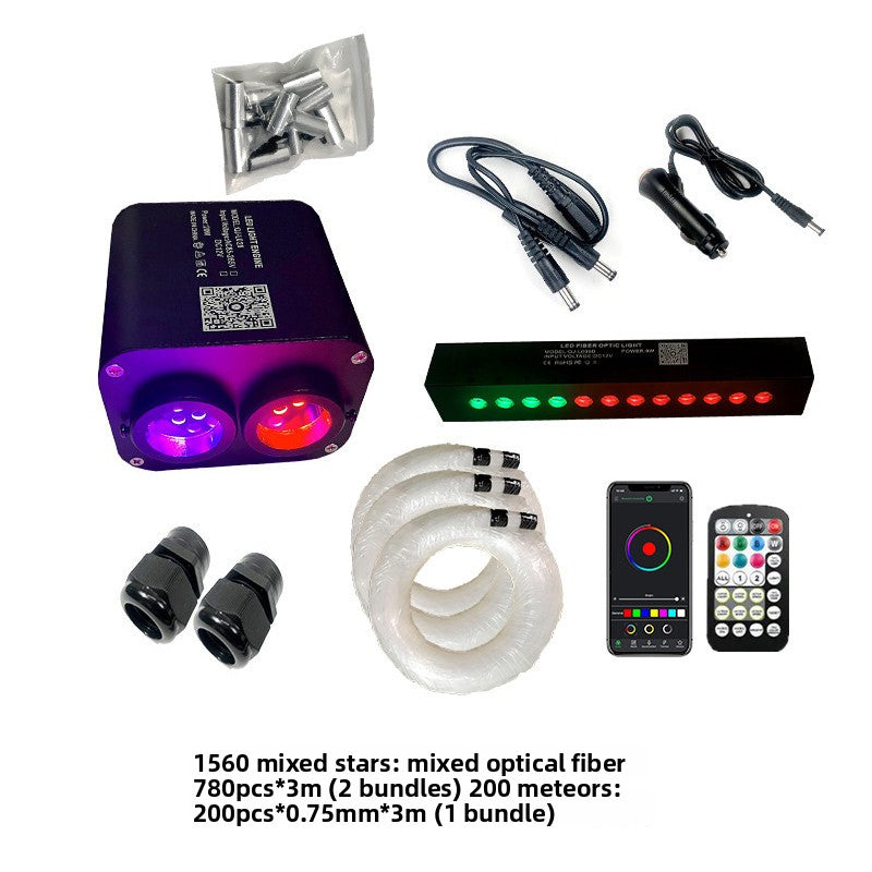 Roller rotates fiber optic lamp
