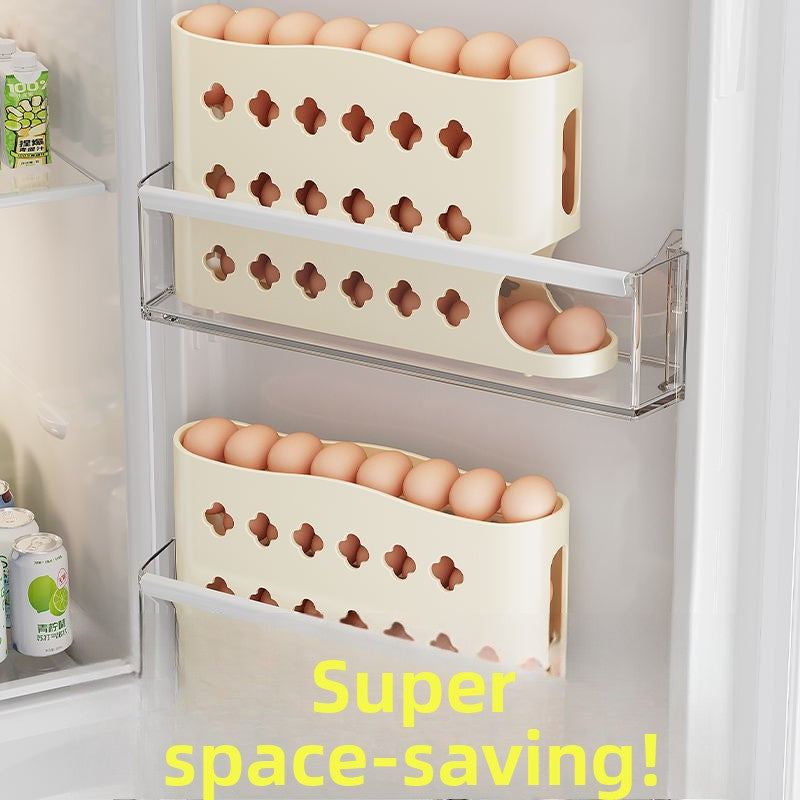 Rolling egg storage box