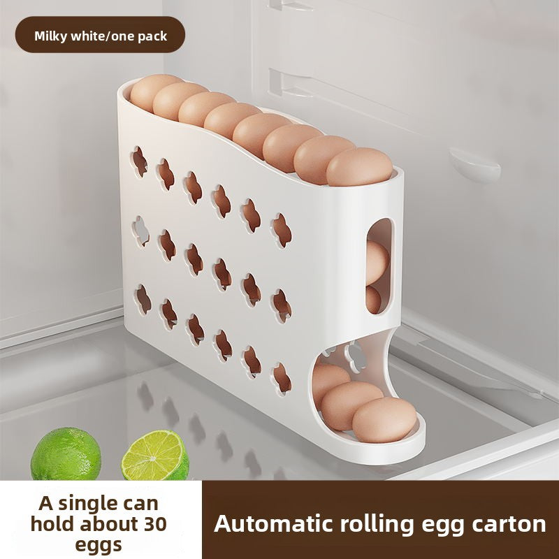 Rolling egg storage box