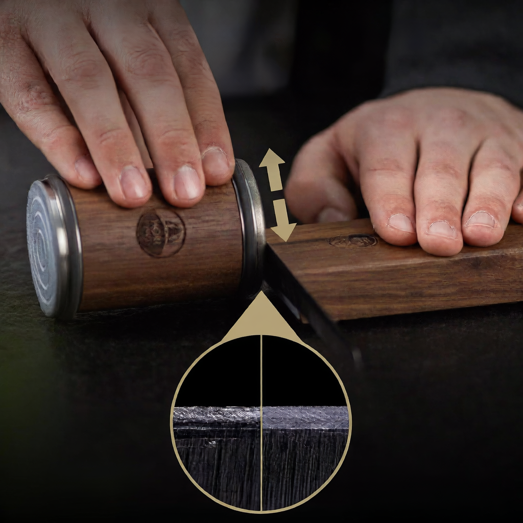 Rolling Knife Sharpener – Multi-Functional Cylindrical Sharpener for Kitchen Knives