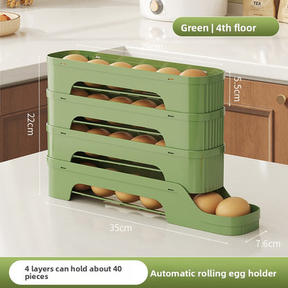 Rolling Slide Egg Storage Container