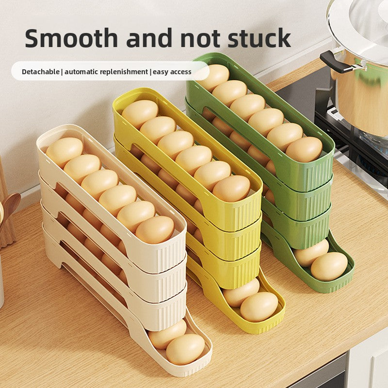 Rolling Slide Egg Storage Container