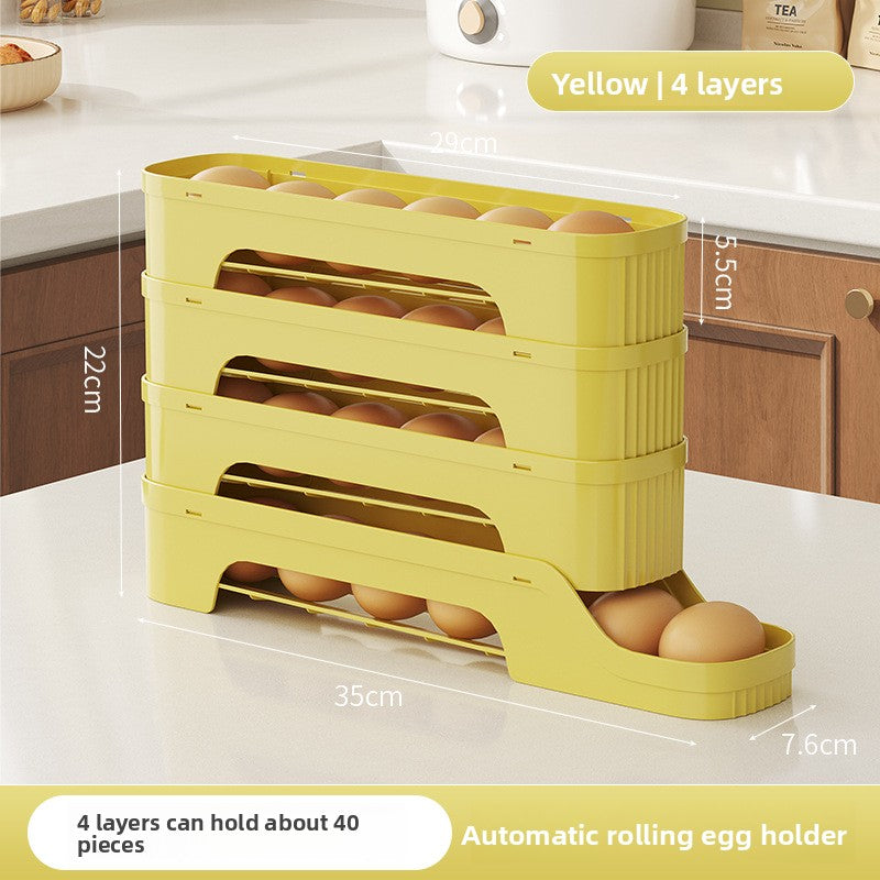 Rolling Slide Egg Storage Container