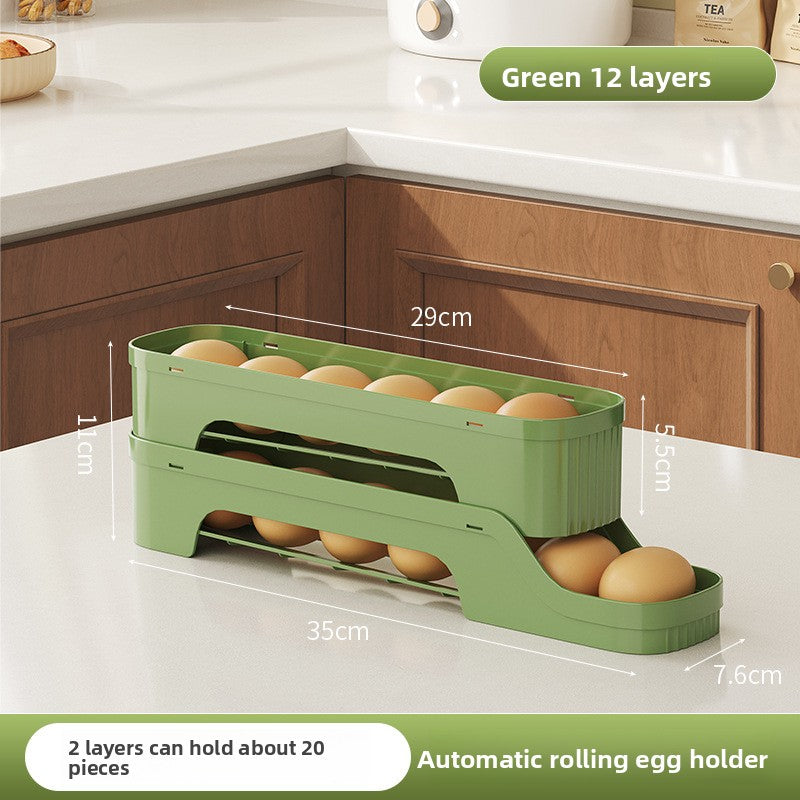 Rolling Slide Egg Storage Container