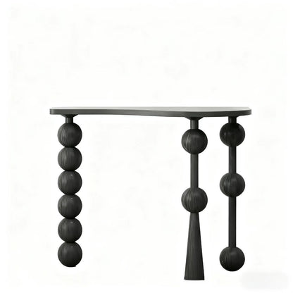 Roman Column Solid Wood Console Table Vintage Entryway Table