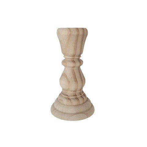 Roman Column Wooden Candlestick Holder