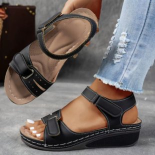 Roman Style Velcro Strap Sandals for Women