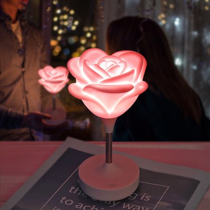 Romantic atmosphere rose flower night light