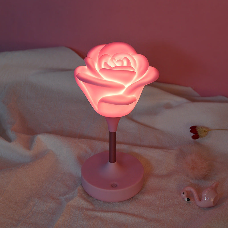 Romantic atmosphere rose flower night light