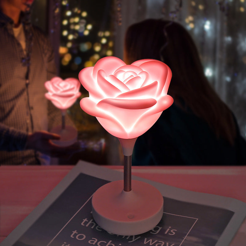 Romantic atmosphere rose flower night light