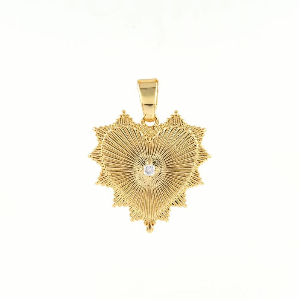 Romantic Micro-Pavé Heart Pendant