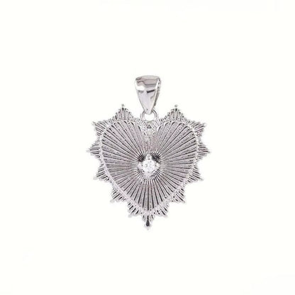Romantic Micro-Pavé Heart Pendant