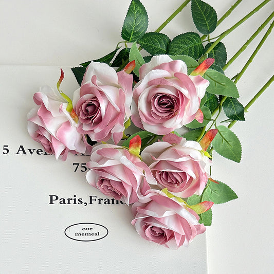 Rose artificial flower, crushed ice blue rose