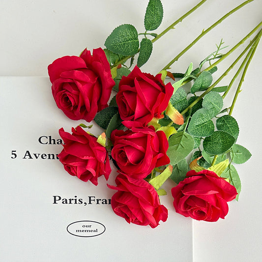 Rose artificial flower, crushed ice blue rose