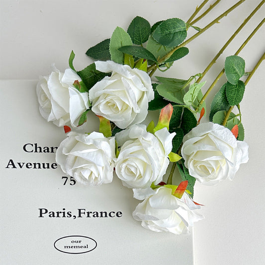 Rose artificial flower, crushed ice blue rose