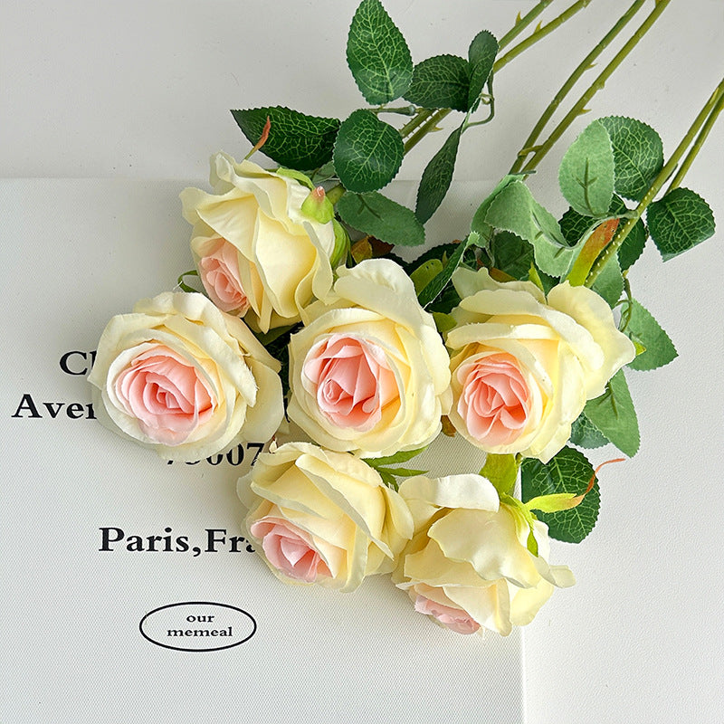 Rose artificial flower, crushed ice blue rose