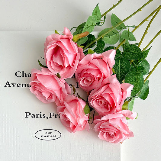 Rose artificial flower, crushed ice blue rose