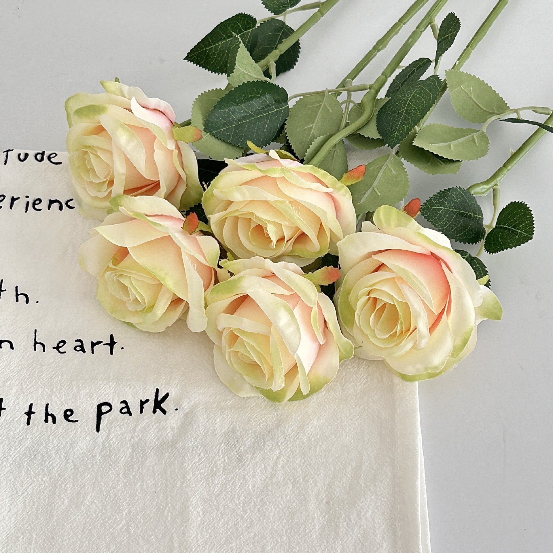 Rose artificial flower, crushed ice blue rose