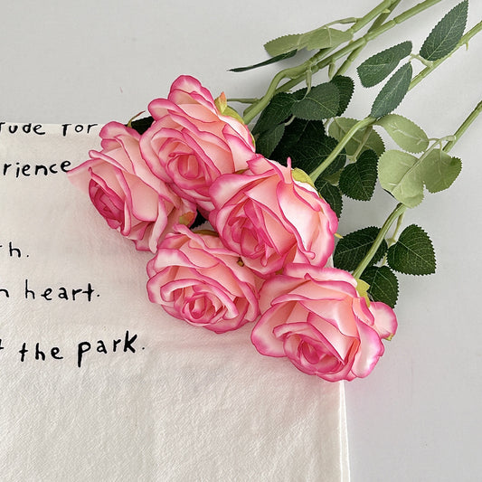 Rose artificial flower, crushed ice blue rose