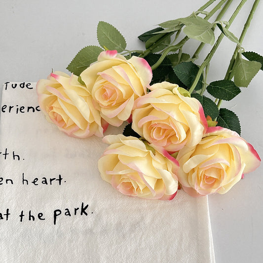 Rose artificial flower, crushed ice blue rose
