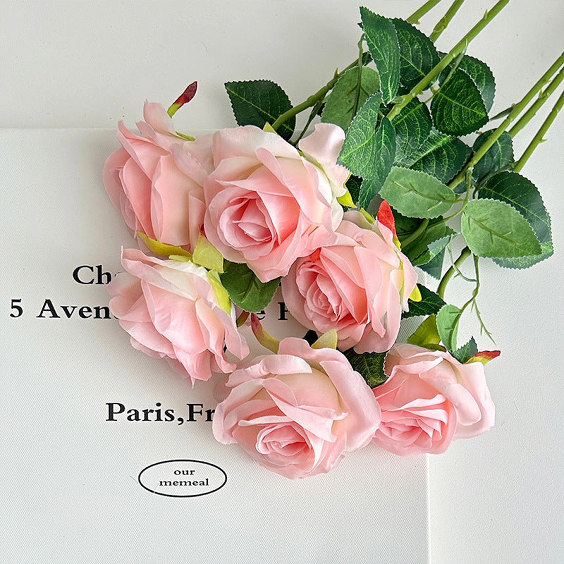 Rose artificial flower, crushed ice blue rose