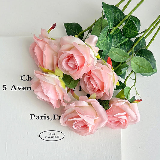 Rose artificial flower, crushed ice blue rose
