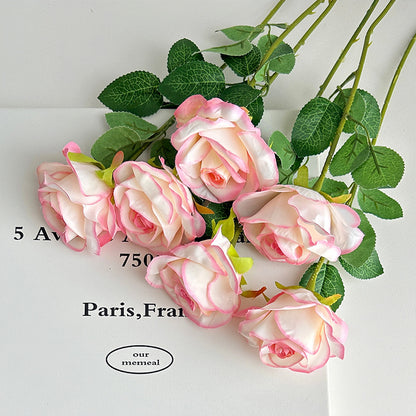Rose artificial flower, crushed ice blue rose
