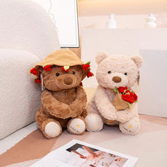 Hug rose brown bear