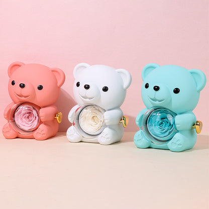 Rose Bear Ring Box