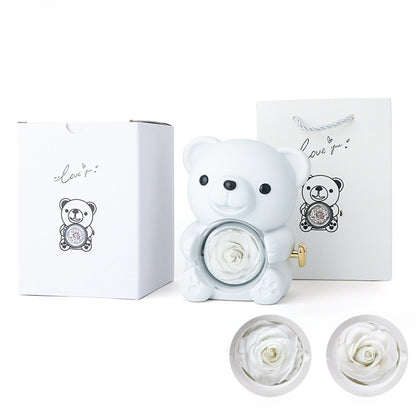 Rose Bear Ring Box