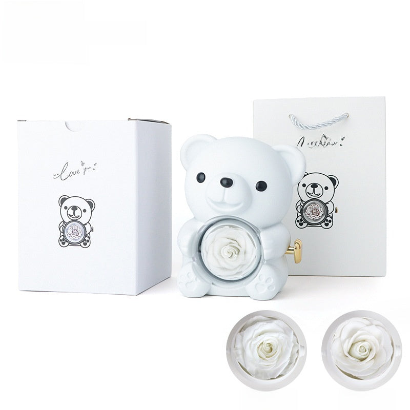 Rose Bear Ring Box