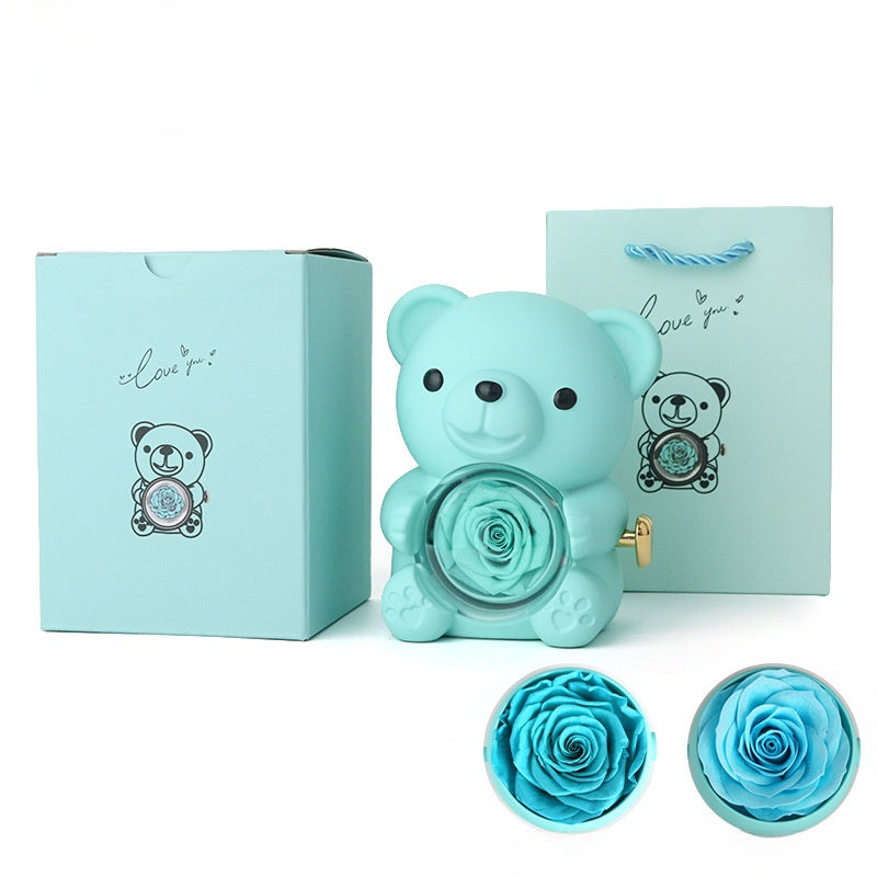 Rose Bear Ring Box