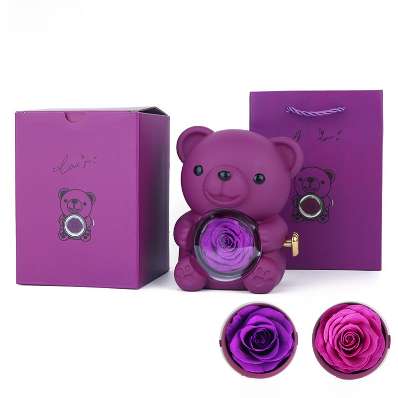 Rose Bear Ring Box