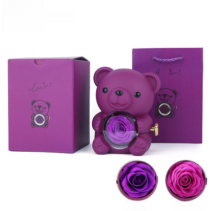 Rose Bear Ring Box