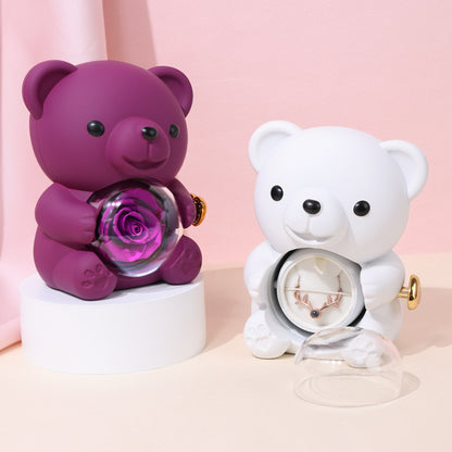Rose Bear Ring Box
