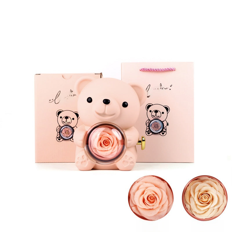 Rose Bear Ring Box
