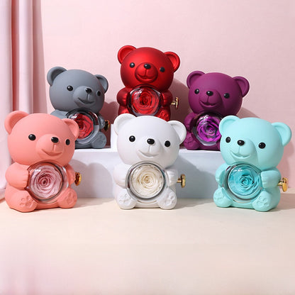 Rose Bear Ring Box