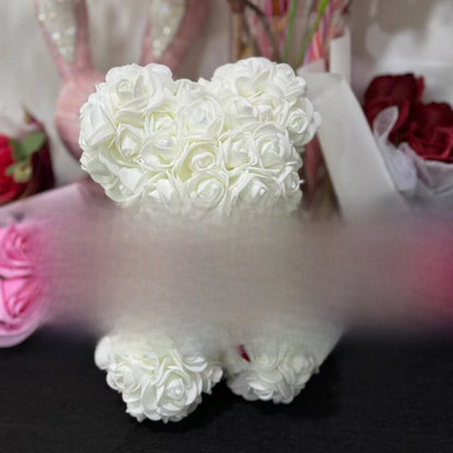 Rose Bear with Bouquet