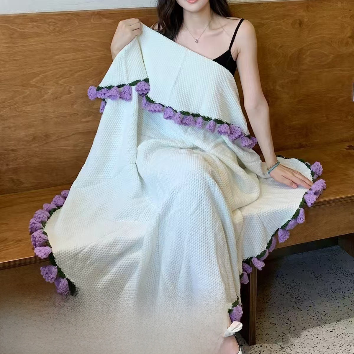 Rose bouquet blanket