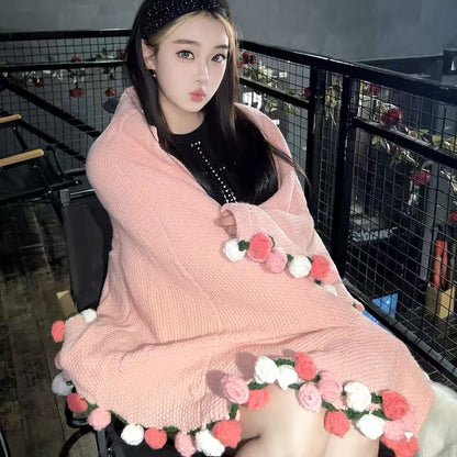 Rose bouquet blanket
