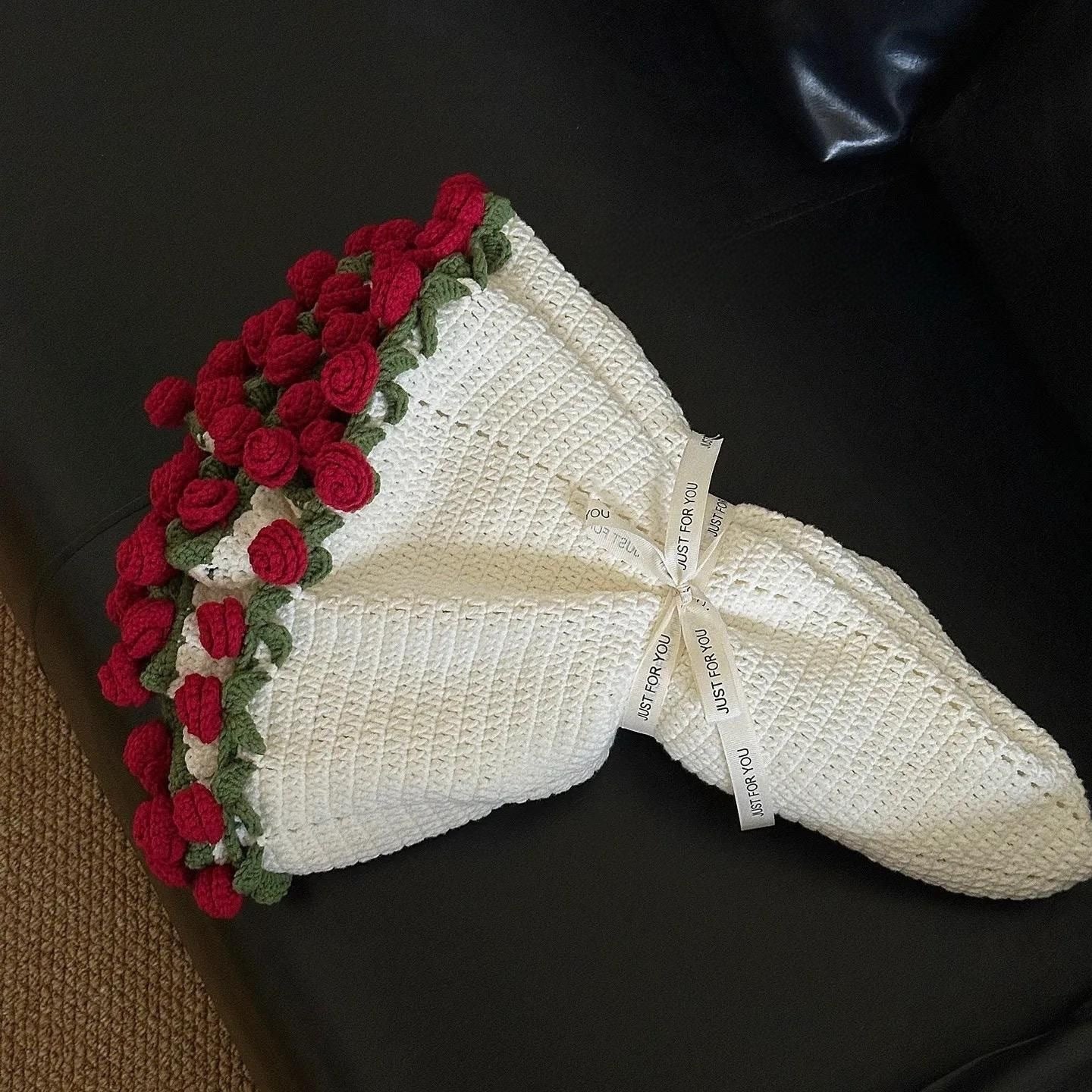 Rose bouquet blanket